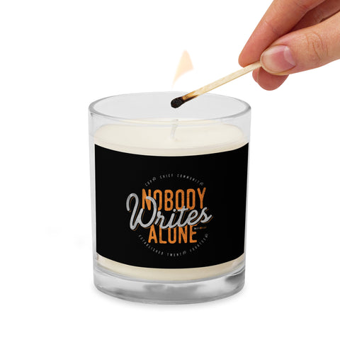 Nobody Writes Alone Glass jar soy wax candle