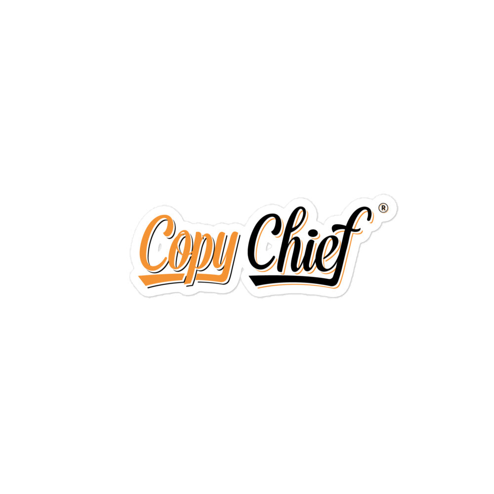 Copy Chief Bubble-free stickers Black Logo